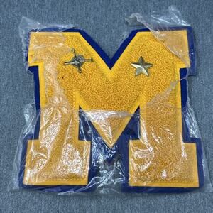 Vintage NOS NEFF Varsity M Patch Yellow & Blue Baseball Pin Star Captain Pins